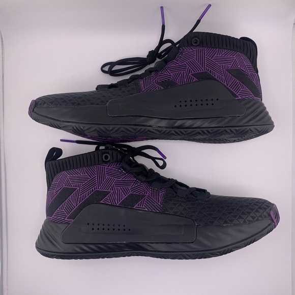 New Men’s Adidas Dame 5 J Marvel Black Panther size 6.5 - Picture 6 of 7